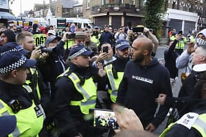 Counter-protest in London against anti-immigration riots
