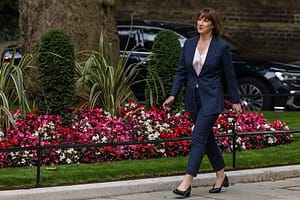 New Labour cabinet arriving in Downing Street, London, UK
