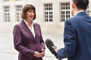 Rachel Reeves Outside the BBC Studios